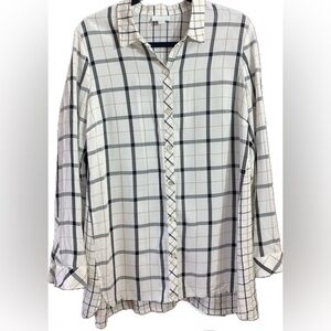 J. Jill Plaid Blouse